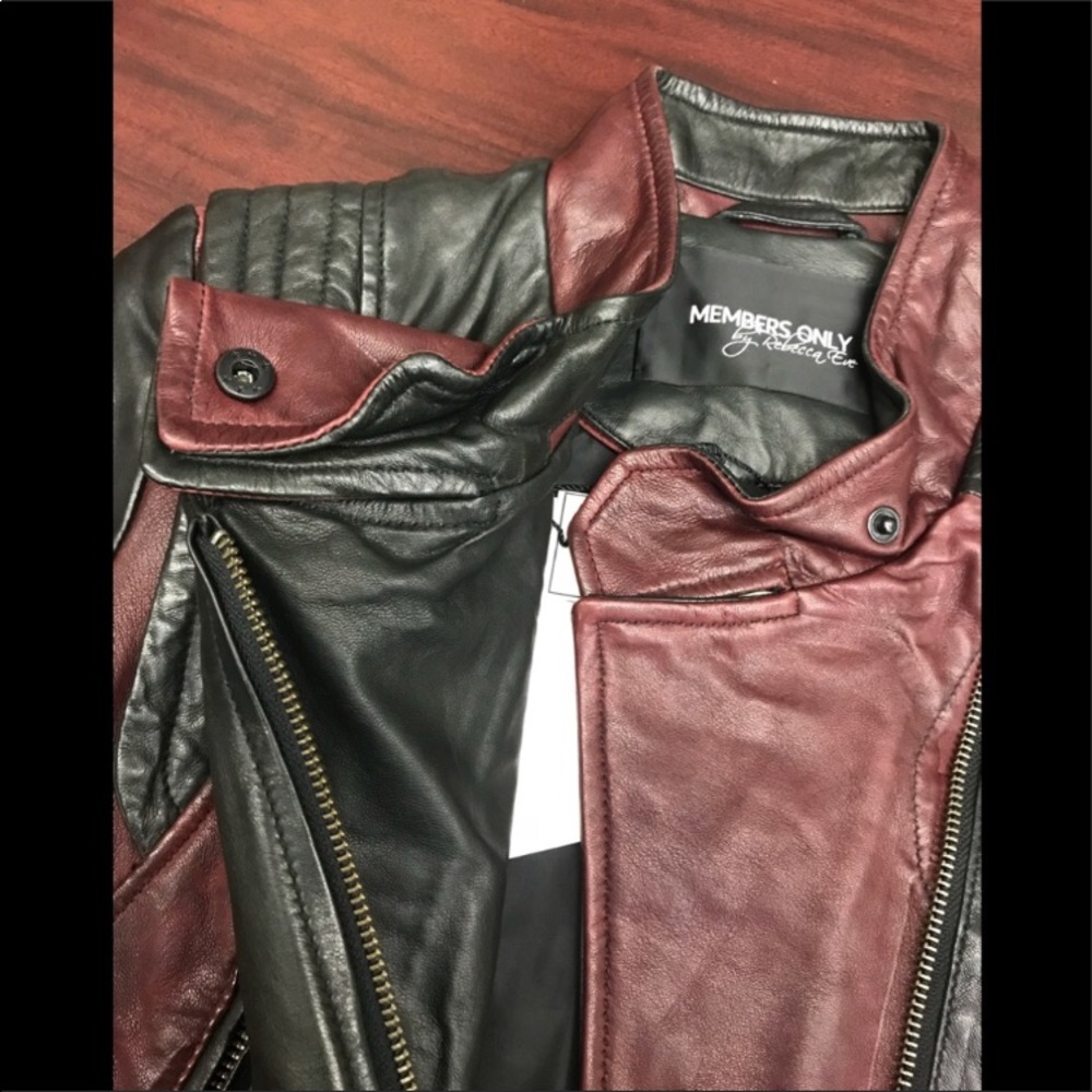 Members only  leather jacket bureaux/Black,NWT - Picture 7 of 8